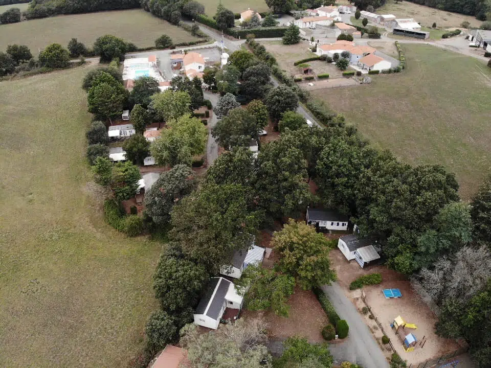 aerial view camping Le Roc