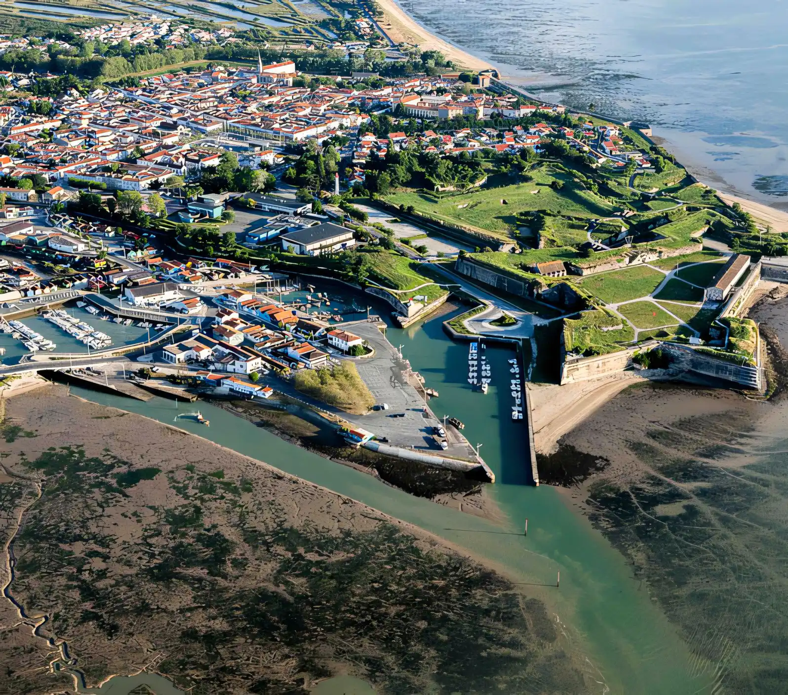 view of fort d'oléron from the air