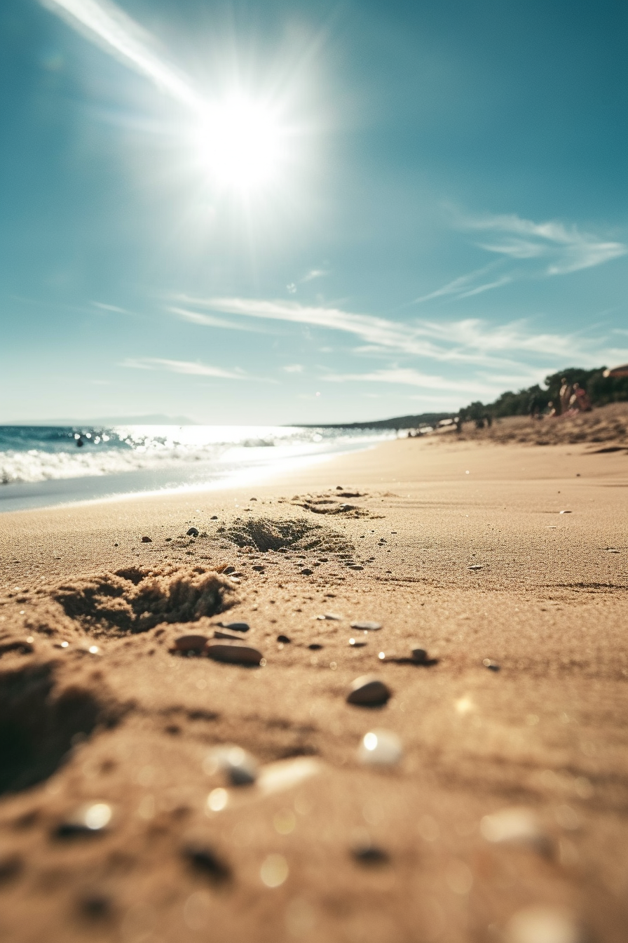 grand soleil sur la plage