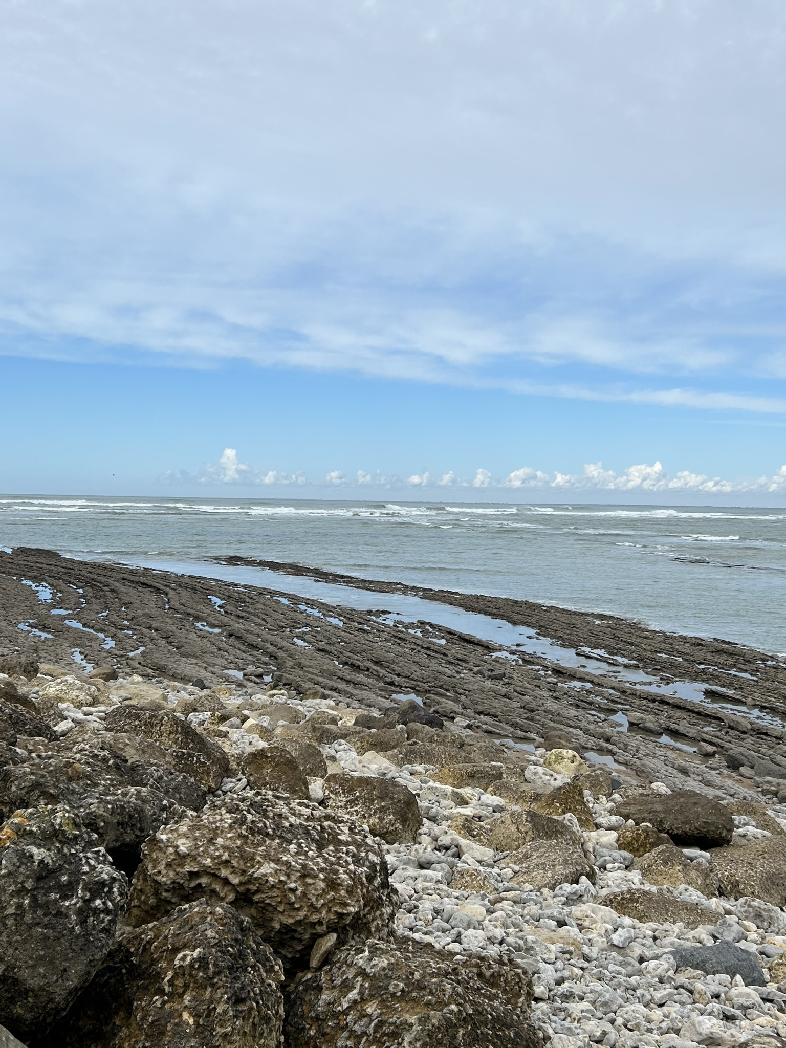 Bord de mer rocailleux près du phare de Chassiron