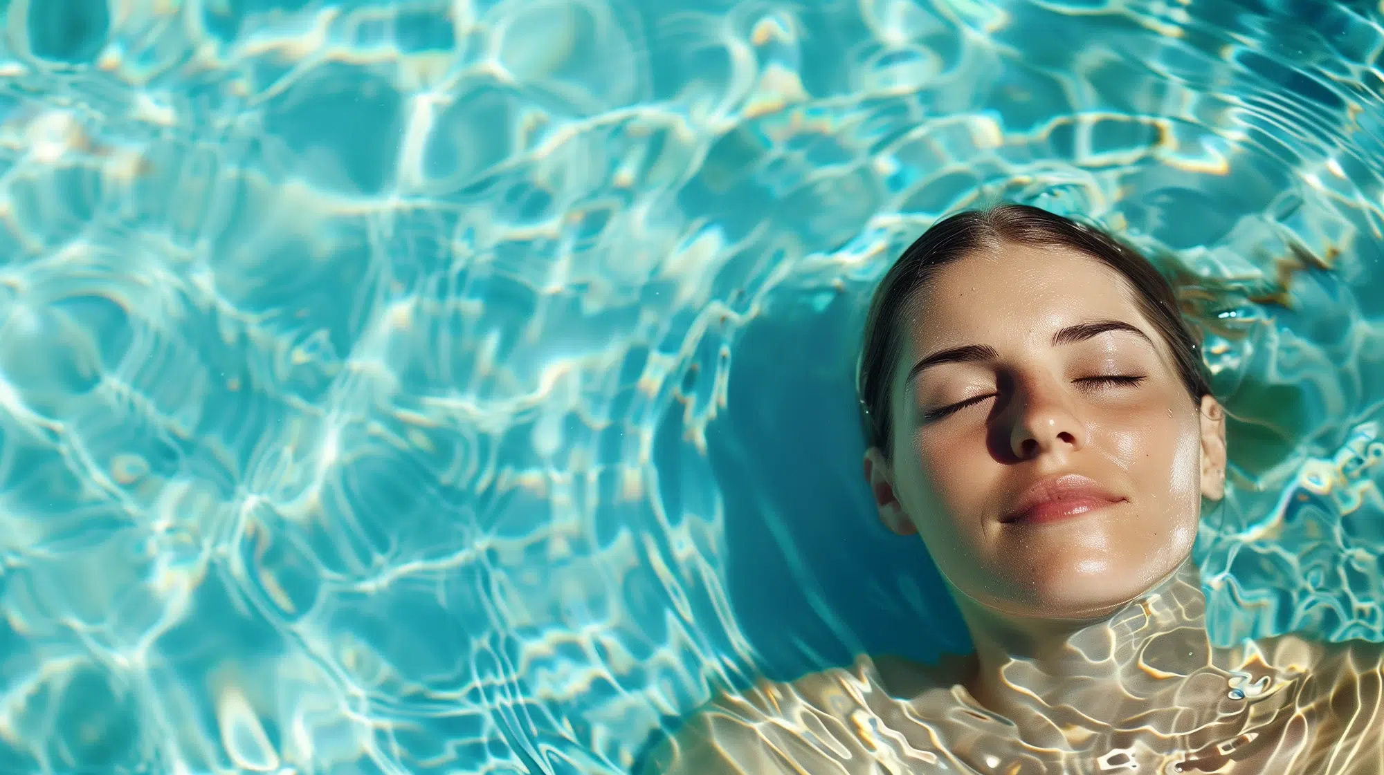 banner femme piscine relax vacances