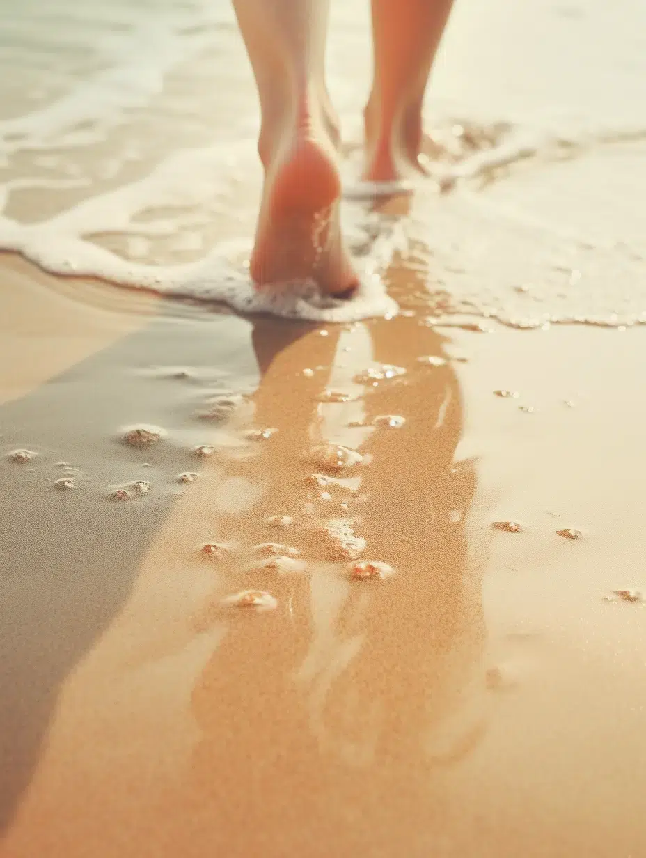 pieds dans le sable