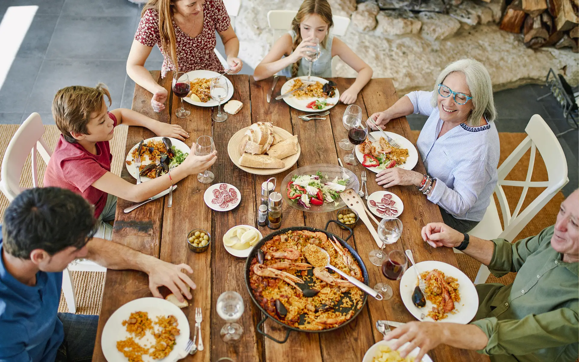 repas themes paella camping familial