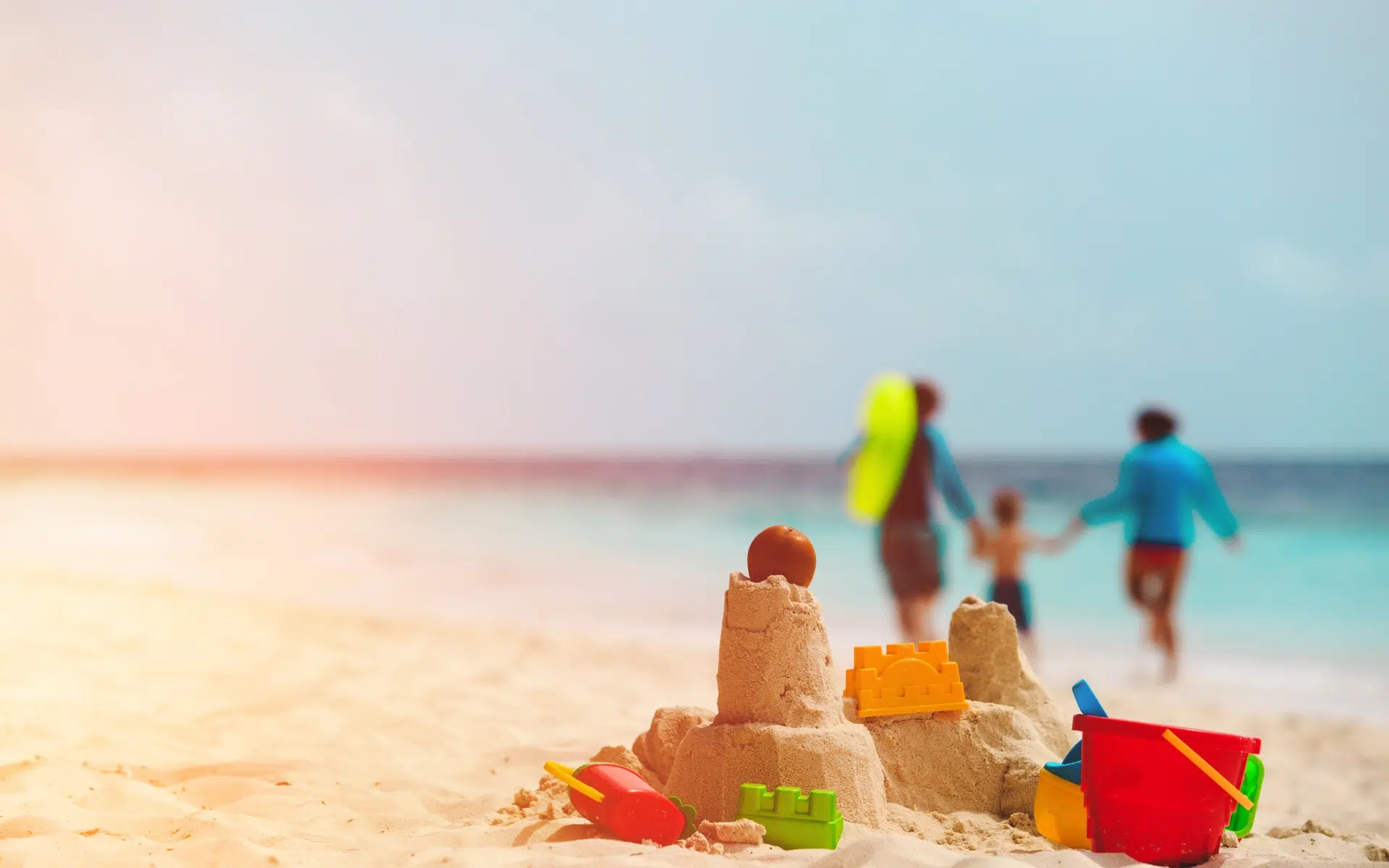 famille dans la plage